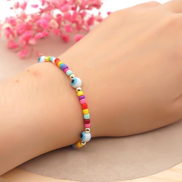 beaded, strands 6mm colorful acrylic seed beads glass evil eye bracelet women handmade bohemian fashion jewelry friendship gift, Black
beaded, strands 6mm colorful acrylic seed beads glass evil eye bracelet women handmade bohemian fashion jewelry friendship gift, Black
