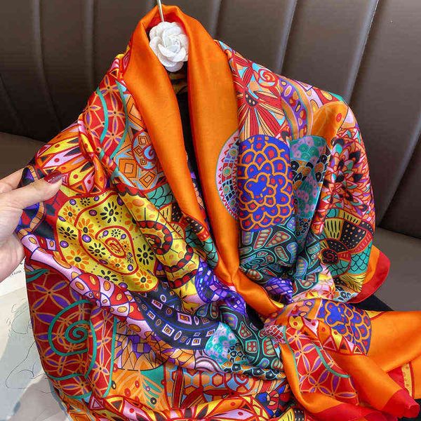 scarves sunscreen scarf spring and korean version flower printing imitation silk summer fashion women's long beach towel, Blue;gray
scarves sunscreen scarf spring and korean version flower printing imitation silk summer fashion women's long beach towel, Blue;gray