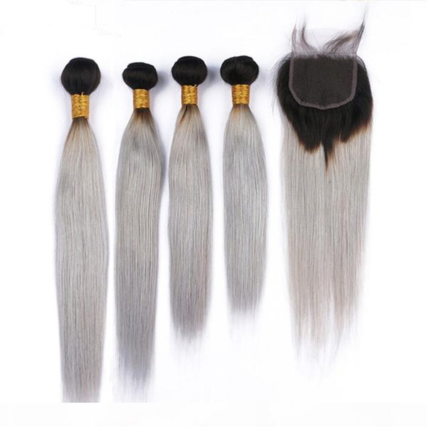 ombre silver grey malaysian straight weaves human hair 4bundles and closure #1b blue ombre virgin hair lace closure 4x4 with bundles, Black
ombre silver grey malaysian straight weaves human hair 4bundles and closure #1b blue ombre virgin hair lace closure 4x4 with bundles, Black