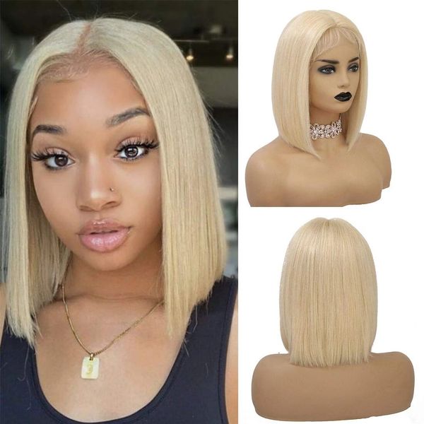 t part 613 human hair blonde wig with baby hair silky straight brazilian rmy short bob lace frontal wigs for black women pre plucked natural, Black;brown
t part 613 human hair blonde wig with baby hair silky straight brazilian rmy short bob lace frontal wigs for black women pre plucked natural, Black;brown