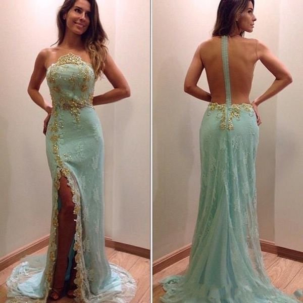 2021 new stunning sage blue split lace evening sheer jewel illusion gold appliques floor length prom es vestidos de noiva xthi, Black;red
2021 new stunning sage blue split lace evening sheer jewel illusion gold appliques floor length prom es vestidos de noiva xthi, Black;red