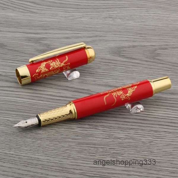 red ceramic gold dragon painting medium m nib filling paper office school supplies
red ceramic gold dragon painting medium m nib filling paper office school supplies