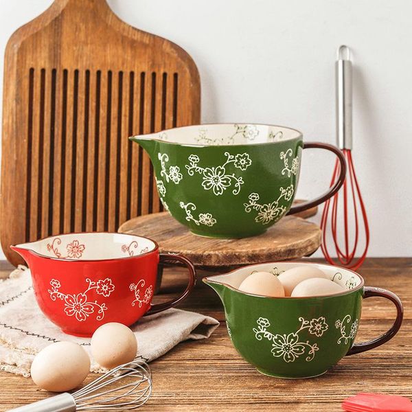 bowls 500ml / 1000ml mixing bowl ceramic hand-painted tableware household pointed mouth baking with handle large
bowls 500ml / 1000ml mixing bowl ceramic hand-painted tableware household pointed mouth baking with handle large