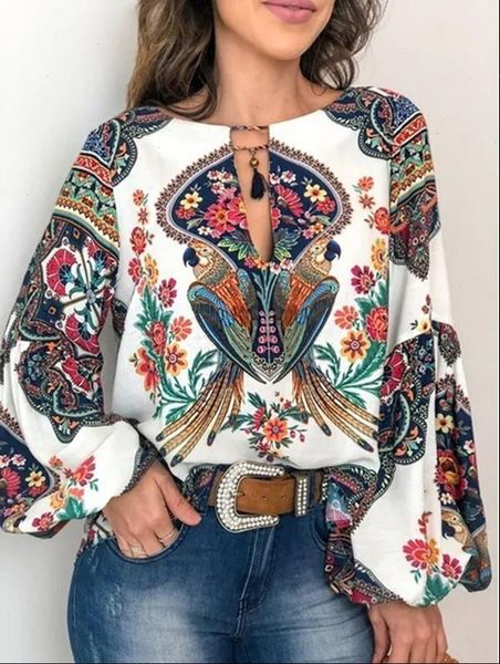 5xl plus size 2021 spring new women fashion long sleeve o neck floral print chiffon blouses shirts casual office shirts, White
5xl plus size 2021 spring new women fashion long sleeve o neck floral print chiffon blouses shirts casual office shirts, White