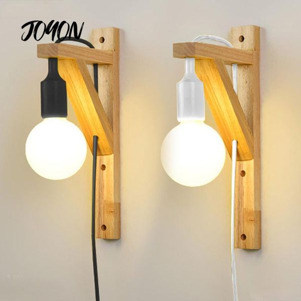 wall lamp nordic led for living room bedroom modern light with plug switch vintage wood e27 indoor fixture decor
wall lamp nordic led for living room bedroom modern light with plug switch vintage wood e27 indoor fixture decor