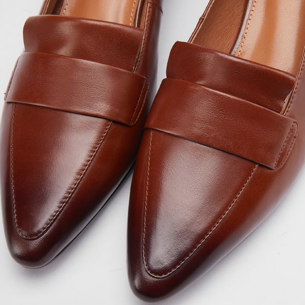 Womens genuine leather thick med heel poitned toe slip-on pumps gradient color retro OL style comfortable daily dress shoes hot, Black
Womens genuine leather thick med heel poitned toe slip-on pumps gradient color retro OL style comfortable daily dress shoes hot, Black