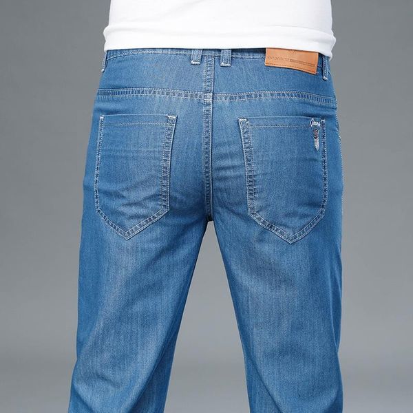 men's jeans 2021 spring and summer thin business stretch loose straight denim trousers male brand casual pants, Blue
men's jeans 2021 spring and summer thin business stretch loose straight denim trousers male brand casual pants, Blue