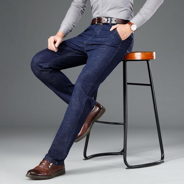 men's jeans autumn and winter classic men's high waist business dark blue straight elasticity denim trousers male thick pants
men's jeans autumn and winter classic men's high waist business dark blue straight elasticity denim trousers male thick pants
