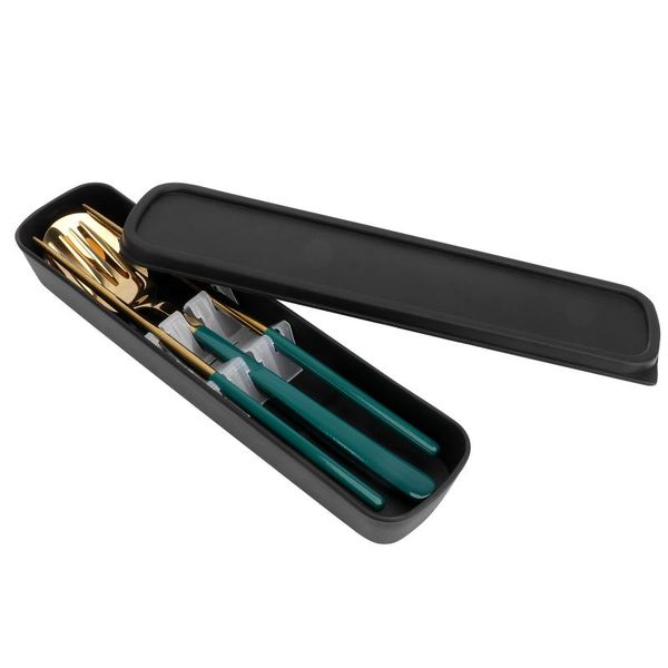 flatware sets 1 set household tableware portable chopstick spoon fork (green gold)
flatware sets 1 set household tableware portable chopstick spoon fork (green gold)