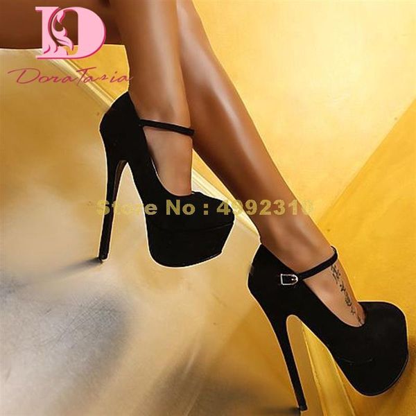 dress shoes ladies thin high heels spring pumps flock platform buckle women party office, Black
dress shoes ladies thin high heels spring pumps flock platform buckle women party office, Black