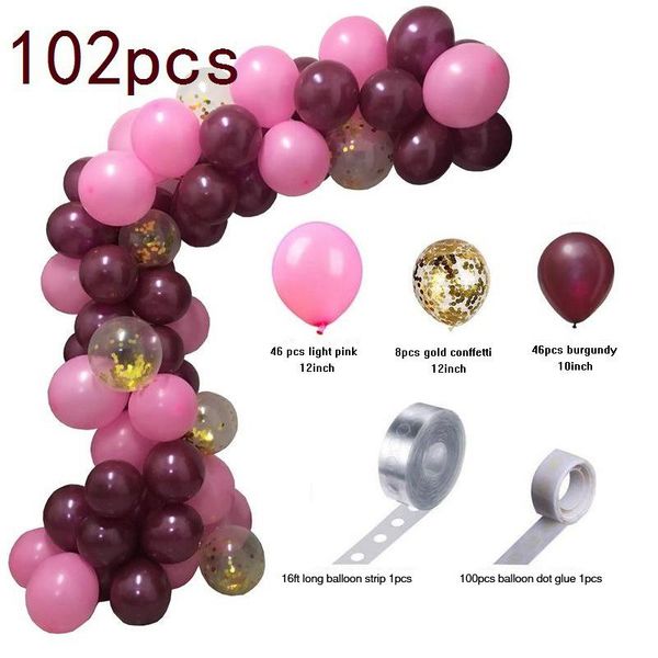 2sets wine red and rose red balloon chain,pink theme party balloon garland set,wedding birthday party decoration
2sets wine red and rose red balloon chain,pink theme party balloon garland set,wedding birthday party decoration