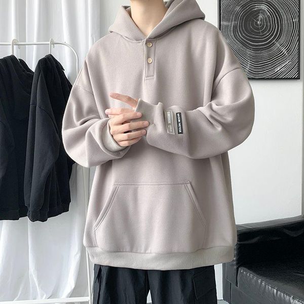 men's hoodies & sweatshirts pr 2021 pure cotton solid color simple hooded sweater streetwear thicken casual loose, Black
men's hoodies & sweatshirts pr 2021 pure cotton solid color simple hooded sweater streetwear thicken casual loose, Black