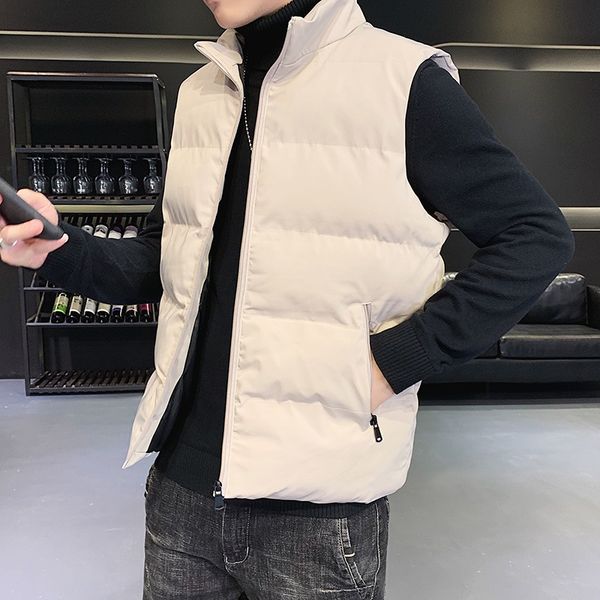 autumn and men's korean fashion young down cotton vest for students in winter, Black;white
autumn and men's korean fashion young down cotton vest for students in winter, Black;white