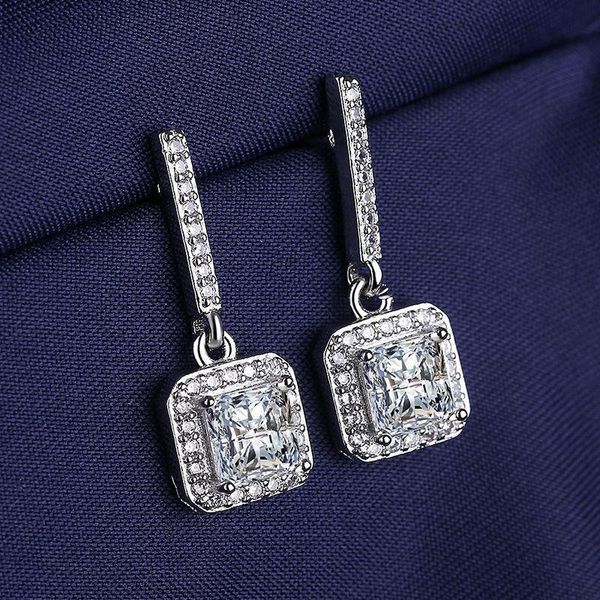 stud square chic women's drop earrings silver color with big cz stone gorgeous female party jewelry anniversary gift earring for girl, Golden;silver
stud square chic women's drop earrings silver color with big cz stone gorgeous female party jewelry anniversary gift earring for girl, Golden;silver