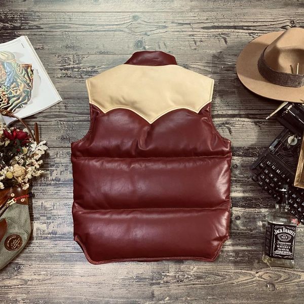men's vests cd520 us big size super quality italian cow skin waistcoat cowhide leather 90% duck feather down warm vest j-93, Black;white
men's vests cd520 us big size super quality italian cow skin waistcoat cowhide leather 90% duck feather down warm vest j-93, Black;white