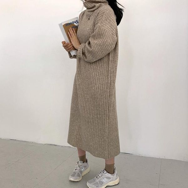 casual dresses women turtleneck sweater dress 2021 fall/winter fashion lazy oaf pullover knitted woman long sleeve loose slim, Black;gray
casual dresses women turtleneck sweater dress 2021 fall/winter fashion lazy oaf pullover knitted woman long sleeve loose slim, Black;gray