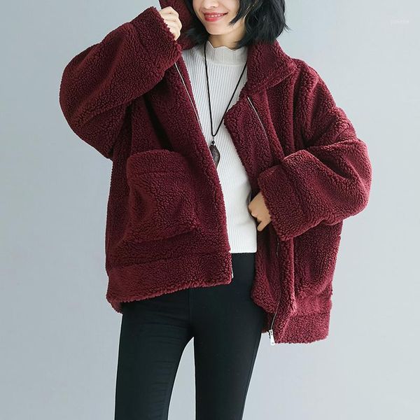large size women coat loose woolen jacket 2019 new autumn winter warm coat female outerwear fashion casual jacket women an4311, Black
large size women coat loose woolen jacket 2019 new autumn winter warm coat female outerwear fashion casual jacket women an4311, Black