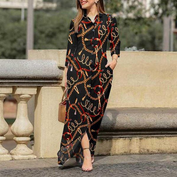 casual dresses women dress 2021 vonda vintage long sleevelapel button down shirt printed holiday party vestidos robe femme, Black;gray
casual dresses women dress 2021 vonda vintage long sleevelapel button down shirt printed holiday party vestidos robe femme, Black;gray