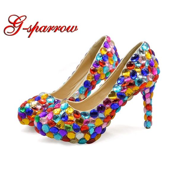 dress shoes customized woman multi colored rhinestone high heels pink red wedding fashion lady evening party dancing pumps, Black
dress shoes customized woman multi colored rhinestone high heels pink red wedding fashion lady evening party dancing pumps, Black
