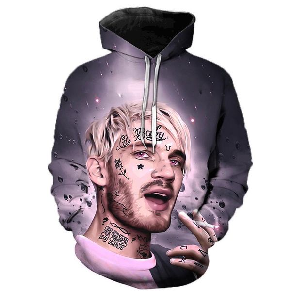 men's hoodies & sweatshirts hip-hop rapper lil peep pattern charming and handsome fashion casual style hoodie 3d printing women's, Black
men's hoodies & sweatshirts hip-hop rapper lil peep pattern charming and handsome fashion casual style hoodie 3d printing women's, Black