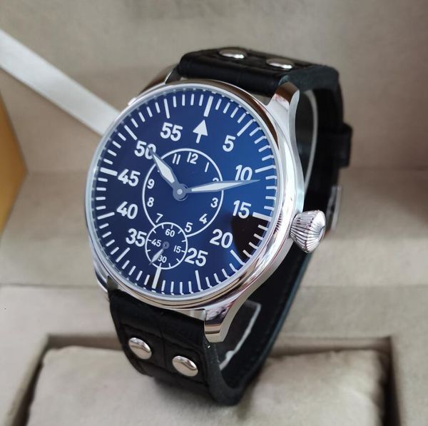 no pilot style 44mm geervo manual mechanical men's watch black iron curtain super lighting turn st3621 movement noise with black tape, Slivery;brown
no pilot style 44mm geervo manual mechanical men's watch black iron curtain super lighting turn st3621 movement noise with black tape, Slivery;brown
