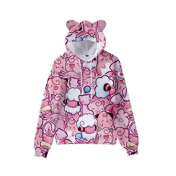 pink sheep cute boy girl clothes hooded 3d printing hooded sweater autumn early winter ears hooded pullover, Black
pink sheep cute boy girl clothes hooded 3d printing hooded sweater autumn early winter ears hooded pullover, Black