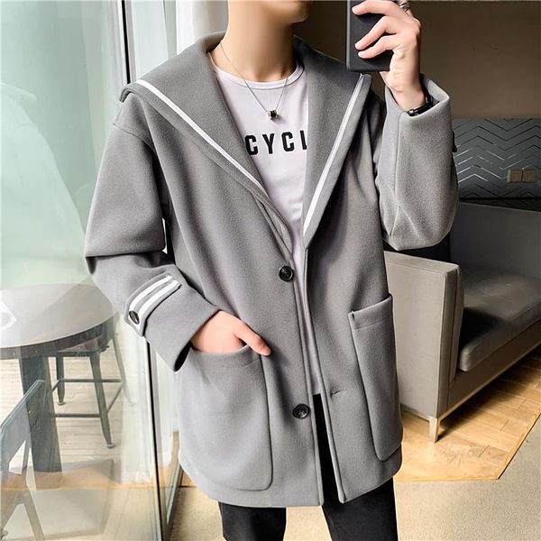 men's windbreaker mid-length 2021 autumn and winter new products korean style trendy handsome youth casual thick coat jacket, Black
men's windbreaker mid-length 2021 autumn and winter new products korean style trendy handsome youth casual thick coat jacket, Black