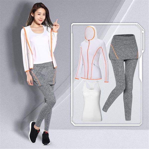 new high waist pants+bra+coat women sportswear 3pcs set outdoor running quick dry yoga clothing good fitness effect for gym sets, White;red
new high waist pants+bra+coat women sportswear 3pcs set outdoor running quick dry yoga clothing good fitness effect for gym sets, White;red