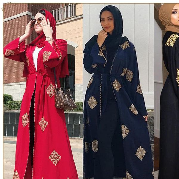 dubai arab open abaya muslim hijab dress women kimono lace up kaftan abayas islamic clothing caftan musulman marocain long robe, Black;gray
dubai arab open abaya muslim hijab dress women kimono lace up kaftan abayas islamic clothing caftan musulman marocain long robe, Black;gray