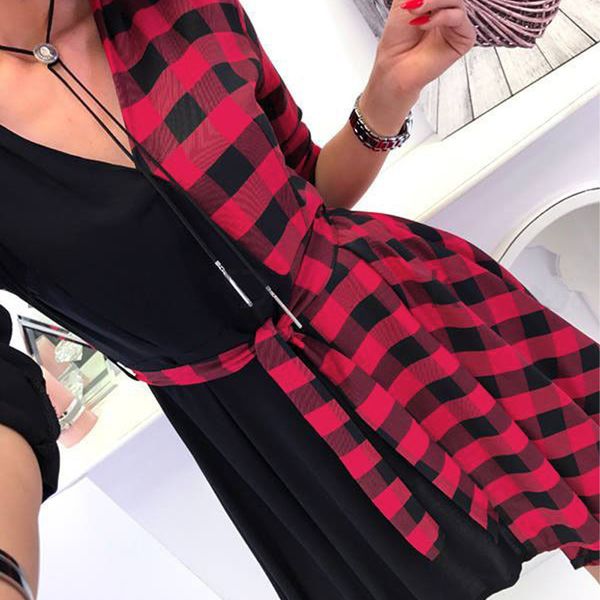2021 new vintage plaid patchwork mini for women elegant v-neck long sleeve sashes party casual punk style es vestidos j9h9, Black;gray
2021 new vintage plaid patchwork mini for women elegant v-neck long sleeve sashes party casual punk style es vestidos j9h9, Black;gray