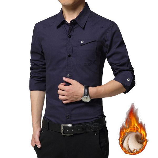 3 colors mens casual shirts summer long sleeved slim cotton plus fleece warm shirt fashion, White;black
3 colors mens casual shirts summer long sleeved slim cotton plus fleece warm shirt fashion, White;black