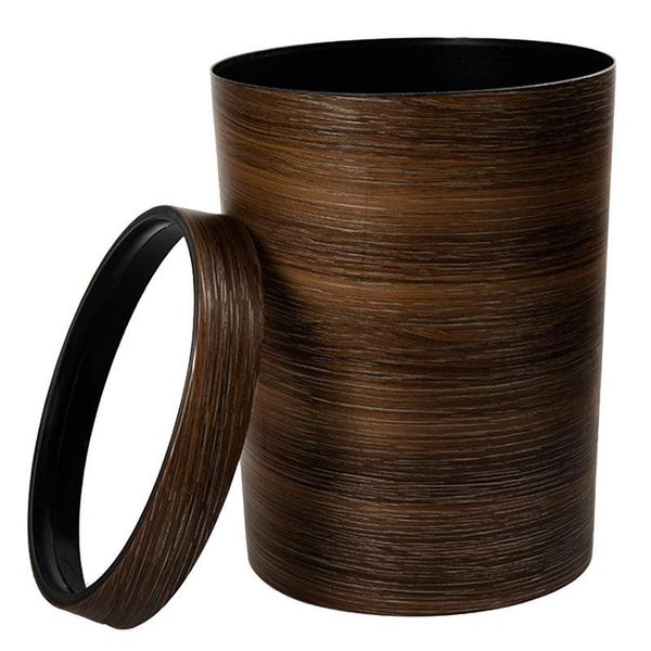 waste bins promotion hipsteen retro style pressing ring plastic trash can household office mimetic wood grain garbage bin - dark brown
waste bins promotion hipsteen retro style pressing ring plastic trash can household office mimetic wood grain garbage bin - dark brown