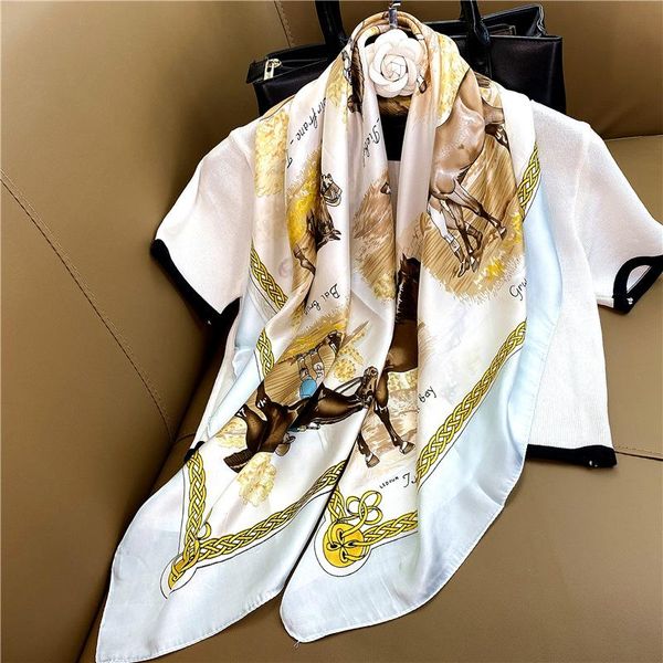 scarves fashion for women shawl print silk satin hijab scarf female bandana 90*90cm square shawls scarfs ladies, Blue;gray
scarves fashion for women shawl print silk satin hijab scarf female bandana 90*90cm square shawls scarfs ladies, Blue;gray