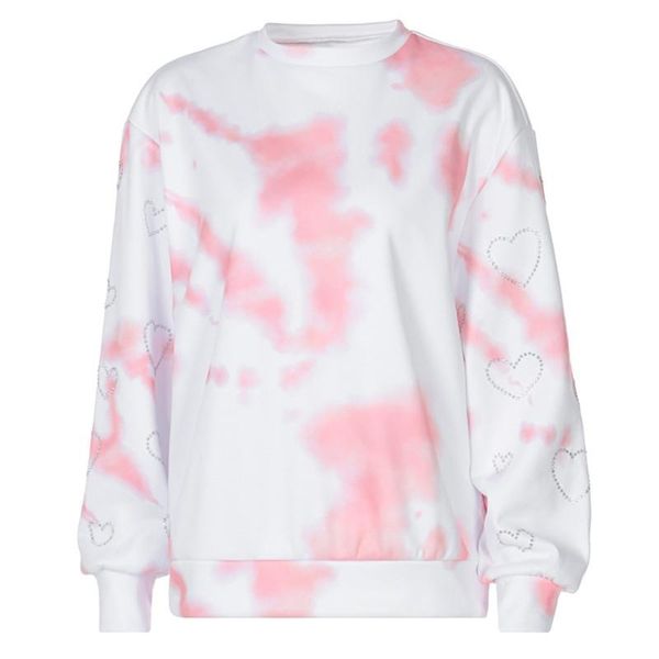women's hoodies & sweatshirts women autumn long sleeve o-neck sweatshirt pink tie-dye printed rhinestone heart pullover tunic harajuku, Black
women's hoodies & sweatshirts women autumn long sleeve o-neck sweatshirt pink tie-dye printed rhinestone heart pullover tunic harajuku, Black