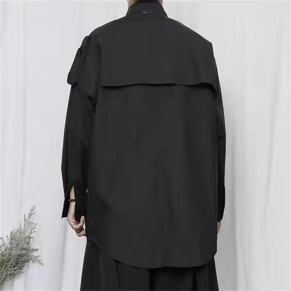 men's casual shirts medium length shirt autumn yamamoto dark minority designer youth fashion large loose long sleeve, White;black
men's casual shirts medium length shirt autumn yamamoto dark minority designer youth fashion large loose long sleeve, White;black