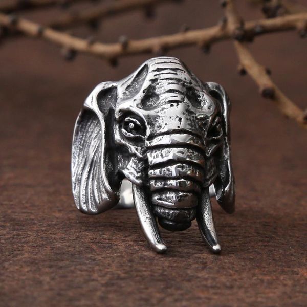 cluster rings unique elephant for men stainless steel biker men's ring animal head punk fashion jewelry gift, Golden;silver
cluster rings unique elephant for men stainless steel biker men's ring animal head punk fashion jewelry gift, Golden;silver