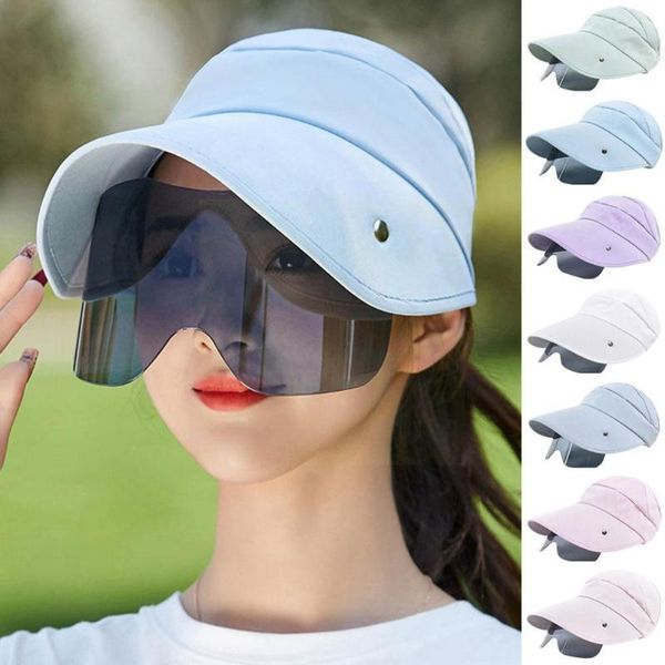 wide brim hats y women foldable glasses empty hat beach visor cap baseball fishing uv screen caps v9f0, Blue;gray
wide brim hats y women foldable glasses empty hat beach visor cap baseball fishing uv screen caps v9f0, Blue;gray