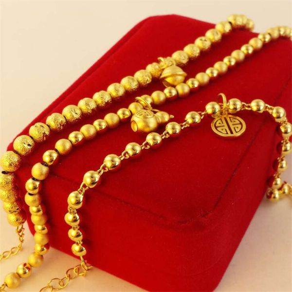 vietnam shajin inside and outside the same color chain gourd bell fucai hand string deer jewelry smooth frosted bead female, Black
vietnam shajin inside and outside the same color chain gourd bell fucai hand string deer jewelry smooth frosted bead female, Black