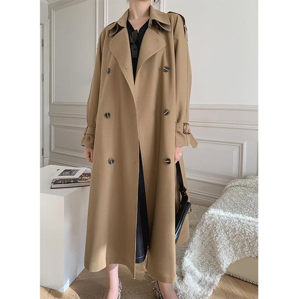 women's trench coats solid color simple 2021 spring autumn office lady button double breasted long sleeve british style windbreaker, Tan;black
women's trench coats solid color simple 2021 spring autumn office lady button double breasted long sleeve british style windbreaker, Tan;black