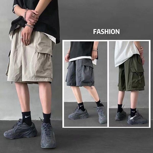men's shorts workwear 2021 summer tide brand loose five-point pants pocket cityboy trend wide-leg hip-hop sports and leisure, White;black
men's shorts workwear 2021 summer tide brand loose five-point pants pocket cityboy trend wide-leg hip-hop sports and leisure, White;black