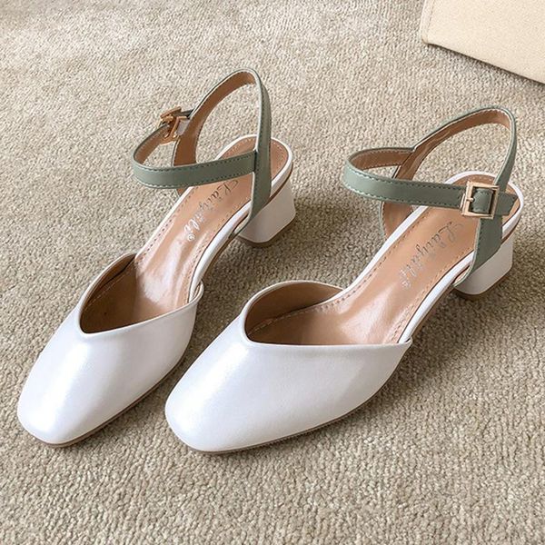 sandals fashion mixed colors women square toe grandma shoes chunky high heels woman cover buckle strap sandales femme, Black
sandals fashion mixed colors women square toe grandma shoes chunky high heels woman cover buckle strap sandales femme, Black