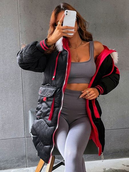 flap pockets fuzzy hooded winter coat s1fc#, Black
flap pockets fuzzy hooded winter coat s1fc#, Black