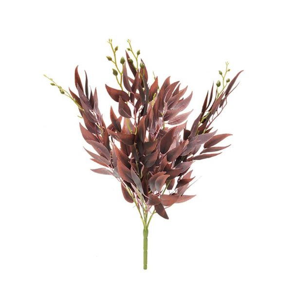wedding simulation party ornament decoration home artificial willow leaves garden fake plants forest diy foliage faux bouquet