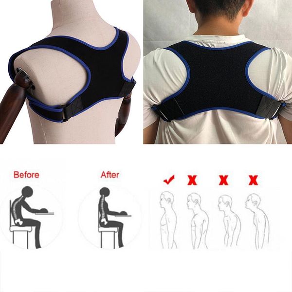 back support posture corrector belt shoulder bandage corset orthopedic spine pain relief red/blue, Black;blue
back support posture corrector belt shoulder bandage corset orthopedic spine pain relief red/blue, Black;blue