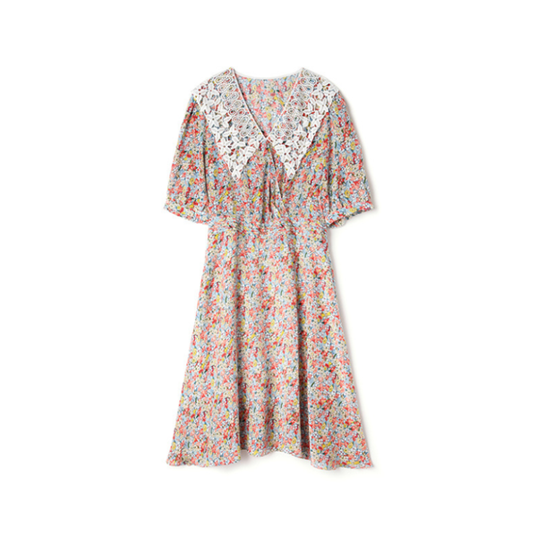 party dresses half sleeve sweet summer ladies silk dress lace collar elegant flower printing medium skirt waist a-line woman's ol, White;black
party dresses half sleeve sweet summer ladies silk dress lace collar elegant flower printing medium skirt waist a-line woman's ol, White;black