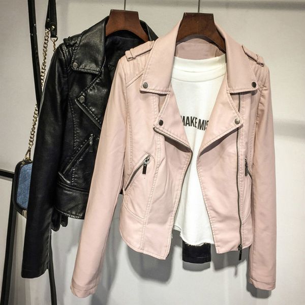 2021 new korean faux leather women motorcycle casual coat ladies spring crop biker jacket pink black zipper moto streetwear girls 3sz5
2021 new korean faux leather women motorcycle casual coat ladies spring crop biker jacket pink black zipper moto streetwear girls 3sz5
