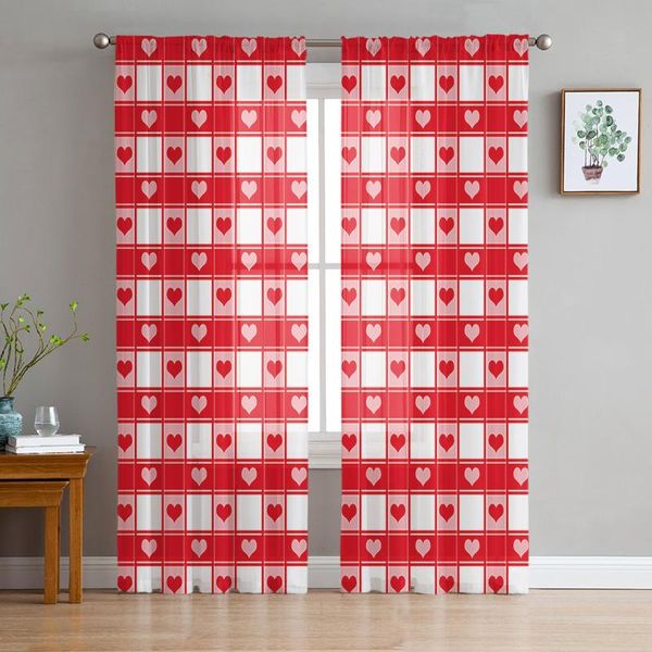 curtain & drapes red plaid love heart tulle curtains for living room bedroom modern kitchen sheer voile
curtain & drapes red plaid love heart tulle curtains for living room bedroom modern kitchen sheer voile