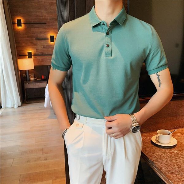 casual smart solid color men polo korean shirt short sleeved cotton slim fit clothing summer camiseta masculina, White;black
casual smart solid color men polo korean shirt short sleeved cotton slim fit clothing summer camiseta masculina, White;black
