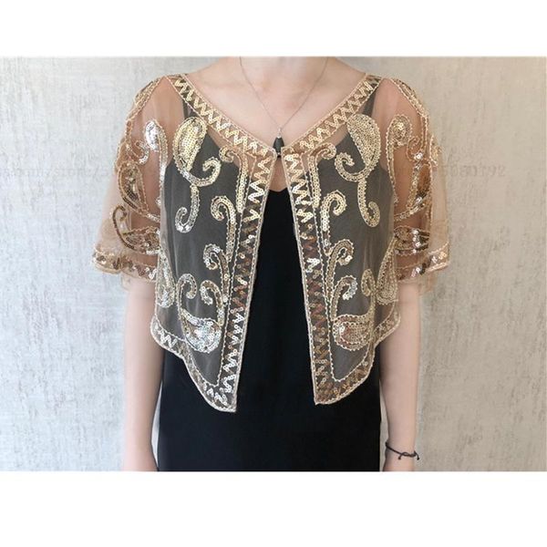 scarves women vintage 1920s flapper shawl short evening cape sequin beaded decoration capelet gatsby party mesh cover up champagne, Blue;gray
scarves women vintage 1920s flapper shawl short evening cape sequin beaded decoration capelet gatsby party mesh cover up champagne, Blue;gray