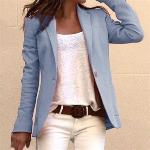 women's suits & blazers fashion long sleeve suit 2021 spring office slim fit blazer coats candy color lapei collar simple style female, White;black
women's suits & blazers fashion long sleeve suit 2021 spring office slim fit blazer coats candy color lapei collar simple style female, White;black